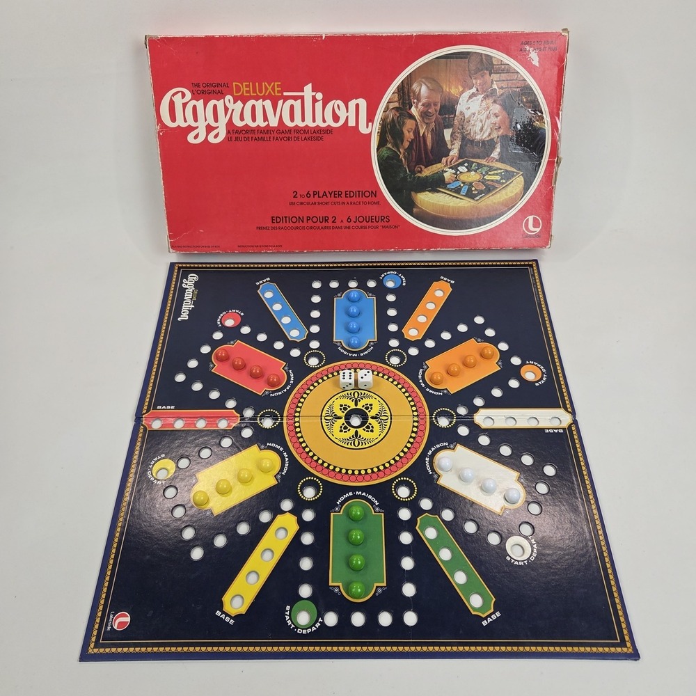 Aggravation Board Game Deluxe‎ Edition Vintage 1977 Canada